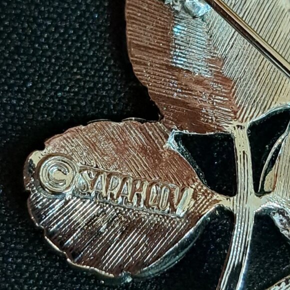 Vintage Sarah Coventry Silver-Tone Leaf Brooch Pin 2.25" - Picture 3 of 5